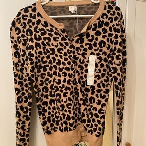 *NEVER WORN* Cheetah print cardigan